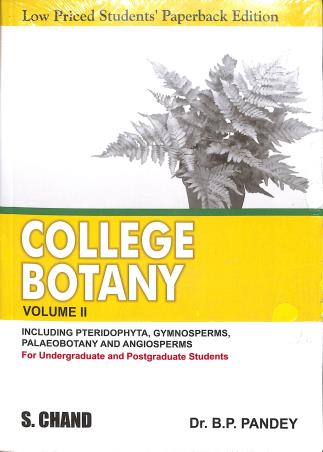 Book cover number 1 for College Botany Volume 2 (Low Priced Students' Paperback Edition) written by B. P. Pandey published by S. Chand Publishing