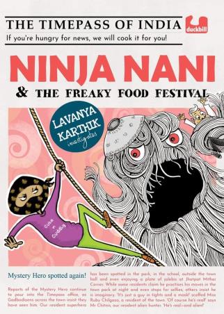 Book cover number 1 for Ninja Nani And The Freaky Food Festival written by Lavanya Karthik published by Penguin Books
