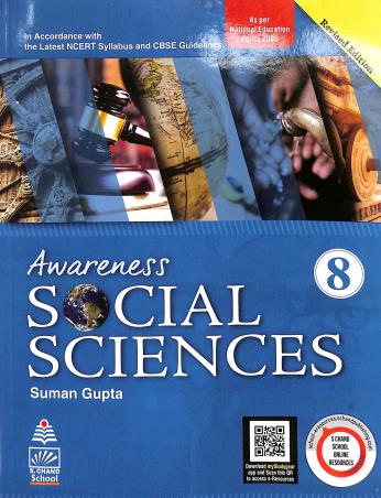 Book cover number 1 for Awareness Social Sciences 8 CBSE (NEP 2020) written by Suman Gupta published by S. Chand Publishing