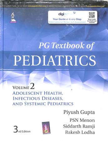 Book cover number 2 for PG Textbook Of Pediatrics (Set Of 3 Volumes) written by Piyush Gupta, PSN Menon, Siddarth Ramji, Rakesh Lodha published by Jaypee Brothers Medical Publishers (P) Ltd.
