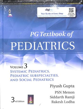 Book cover number 3 for PG Textbook Of Pediatrics (Set Of 3 Volumes) written by Piyush Gupta, PSN Menon, Siddarth Ramji, Rakesh Lodha published by Jaypee Brothers Medical Publishers (P) Ltd.