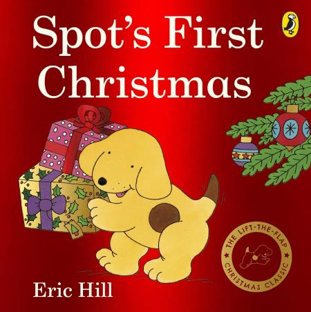 Book cover number 1 for Spot's First Christmas written by Eric Hill published by Puffin