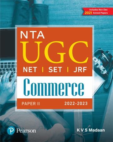 Book cover number 1 for NTA UGC NET/SET/JRF - Commerce  Paper 2 (2022-2023) written by K. V. S. Madaan published by Pearson Education