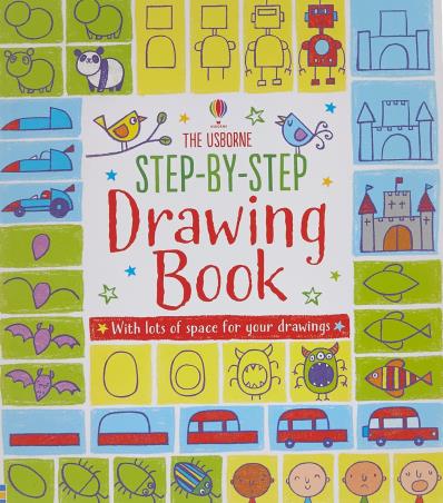 Book cover number 1 for The Usborne Step-By-Step Drawing Book written by Fiona Watt published by Usborne