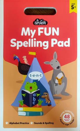 Book cover number 1 for Junior Explorers : My Fun Spelling Pad written by NA published by Hinkler Books