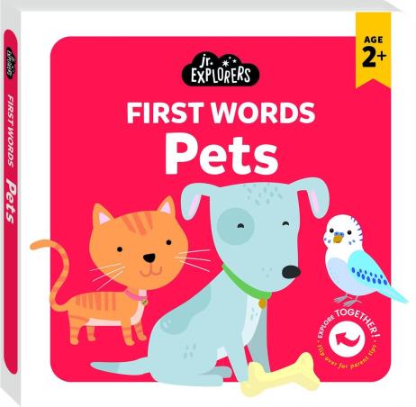 Book cover number 1 for Junior Explorers : First Words Pets written by NA published by Hinkler Books