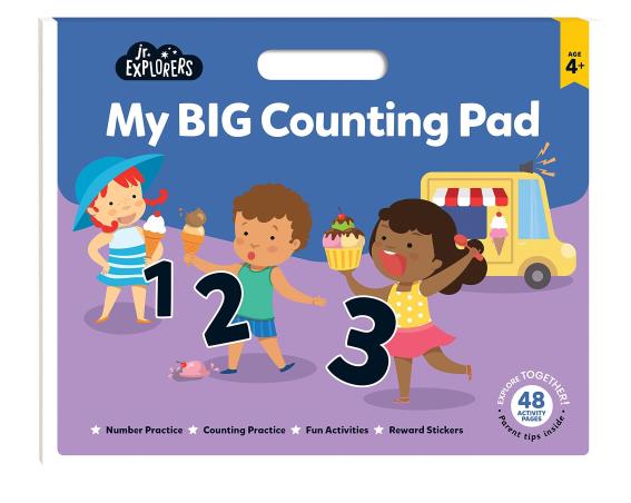 Book cover number 1 for Junior Explorers : My Big Counting Pad written by NA published by Hinkler Books