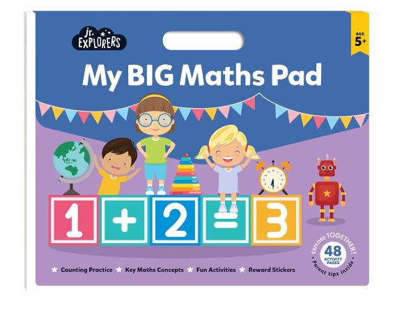 Book cover number 1 for Junior Explorers : My Big Maths Pad written by NA published by Hinkler Books