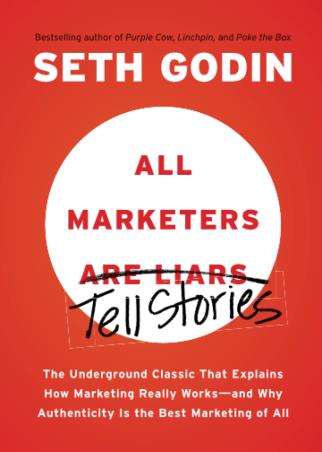Book cover number 1 for All Marketers Tell Stories written by Seth Godin published by Penguin Books