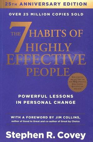 Book cover number 1 for 7 Habits Of Highly Effective People written by Stephen R. Covey published by Simon & Schuster