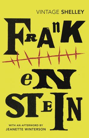 Book cover number 1 for Frankenstein written by Mary Shelley published by Vintage