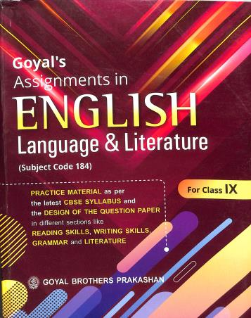 Book cover number 1 for Goyal's Assignments In English Language & Literature For Class 9 (2022) written by Rama Joshi published by Goyal Brothers Prakashan