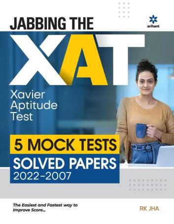 Book cover number 1 for Jabbing The XAT 5 Mock Tests Solved Papers (2022-2007) written by R. K. Jha published by Arihant Publications (India) Limited