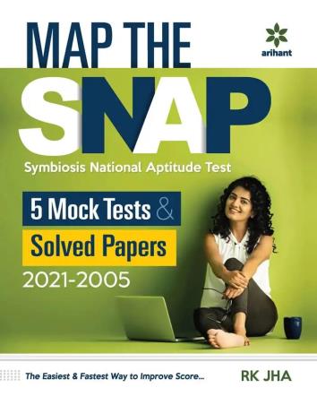 Book cover number 1 for Map The SNAP 5 Mock Tests & Solved Papers (2021-2005) written by R. K. Jha published by Arihant Publications (India) Limited