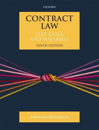 Book cover number 1 for Contract Law : Text, Cases, And Materials written by Ewan McKendrick published by Oxford University Press