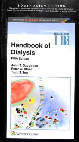 Book cover number 1 for Handbook Of Dialysis written by John T. Daugirdas, Peter G. Blake, Todd S. Ing published by Wolters Kluwer