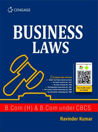 Book cover number 1 for Business Laws written by Ravinder Kumar published by Cengage Learning India Private Limited