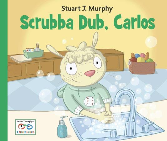Book cover number 1 for Scrubba Dub, Carlos written by Stuart J. Murphy published by Charlesbridge
