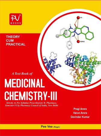 Book cover number 1 for A Textbook Of Medicinal Chemistry 3 (B.Pharm Semester 6) written by Pragi Arora, Varun Arora, Davinder Kumar published by S. Vikas And Company (Medical Publishers)