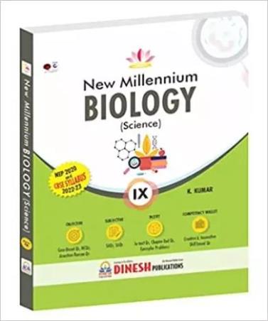 Book cover number 1 for New Millennium Biology (Science) Class 9 (2022-23) written by K. Kumar published by S. Dinesh Sales Corp.