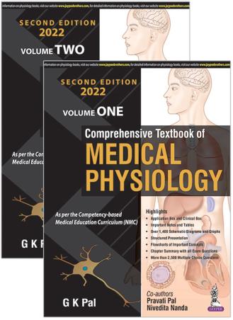 Book cover number 1 for Comprehensive Textbook Of Medical Physiology Volume 1 & 2 written by G. K. Pal published by Jaypee Brothers Medical Publishers (P) Ltd.