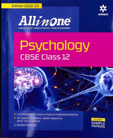 Book cover number 1 for All In One Psychology CBSE Class 12 written by Madhumita Pattrea published by Arihant Prakashan