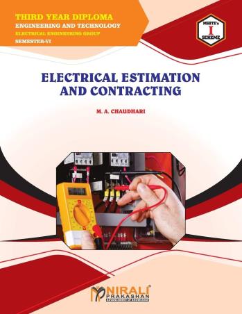 Book cover number 1 for Electrical Estimation And Contracting written by M. A. Chaudhari published by Nirali Prakashan
