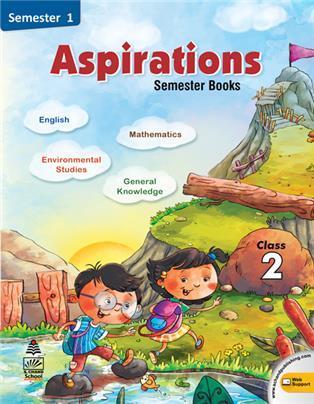 Book cover number 1 for Aspirations Class 2 Semester 1 written by Alka Singh, Alka Rai published by S. Chand Publishing