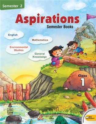 Book cover number 1 for Aspirations Class 1 Semester 2 written by Alka Singh published by S. Chand Publishing