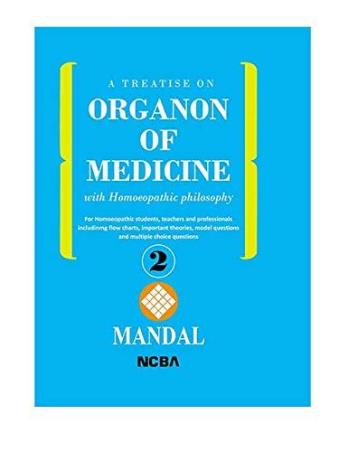 Book cover number 1 for A Treatise On Organon Of Medicine With Homoeopathic Philosophy Volume 2 written by Biman Mandal published by New Central Book Agency (P) Ltd