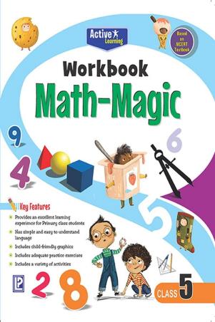 Book cover number 1 for Active Learning Math-Magic Workbook Class 5 written by R. Gupta published by Laxmi Publications (P) Ltd.