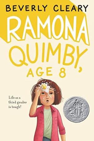 Book cover number 1 for Ramona Quimby, Age 8 written by Beverly Cleary published by Harper Collins Publishers