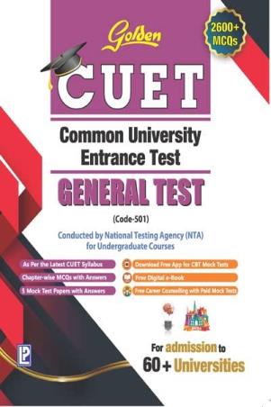 Book cover number 1 for Golden CUET Common University Entrance Test General Test (Code-501) written by K. N. Sharma, N. Krishna published by Laxmi Publications (P) Ltd.