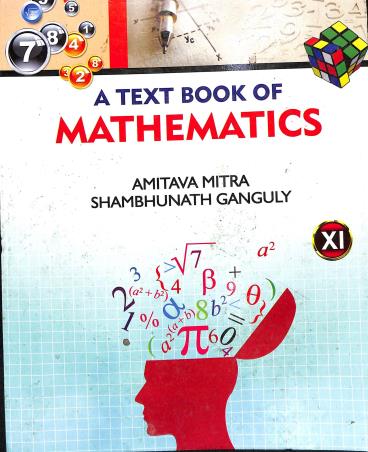 Book cover number 1 for A Textbook Of Mathematics Part 1 Class 11 written by Amitava Mitra, Shambhunath Ganguly published by Book Syndicate Pvt. Ltd.