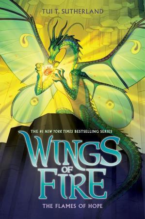 Book cover number 1 for Wings Of Fire 15 : The Flames Of Hope written by Tui T. Sutherland published by Scholastic