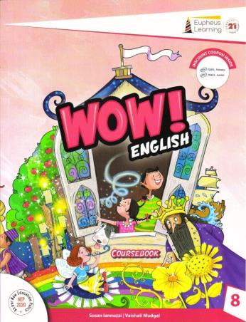 Book cover number 1 for Wow! English 8 written by Susan Lannuzzi, Vaishali Mudgal published by Proficiency Learning Solutions Private Limited