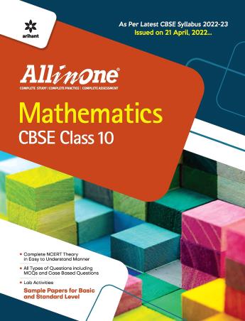 Book cover number 1 for All In One Mathematics CBSE Class 10 (2022-23) written by Prem Kumar published by Arihant Prakashan