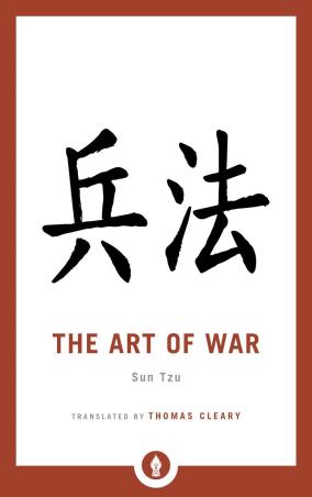 Book cover number 1 for The Art of War written by Sun Tzu published by Shambhala