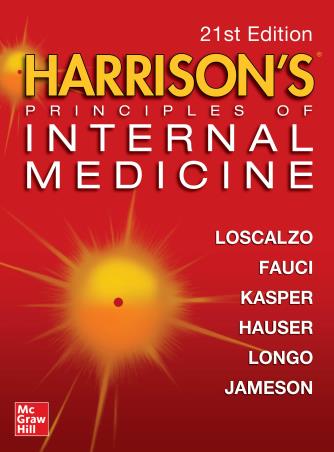 Book cover number 1 for Harrison's Principles Of Internal Medicine written by J. Larry Jameson, Anthony S. Fauci, Dennis L. Kasper, Joseph Loscalzo, Stephen Hauser, Dan Longo published by McGraw Hill Education Private Limited