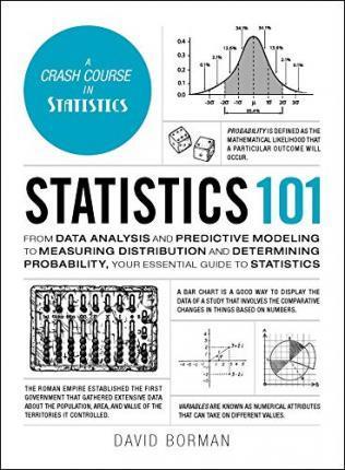 Book cover number 1 for Statistics 101 written by David Borman published by Adams Media