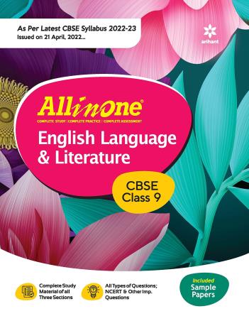 Book cover number 1 for All In One English Language & Literature CBSE Class 9 (2022-23) written by Amit Tanwar, Dolly Jain published by Arihant Prakashan