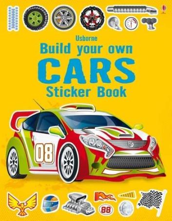 Book cover number 1 for Build Your Own Cars Sticker Book written by Simon Tudhope published by Usborne