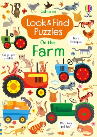 Book cover number 1 for Look & Find Puzzles On The Farm written by Kirsteen Robson published by Usborne
