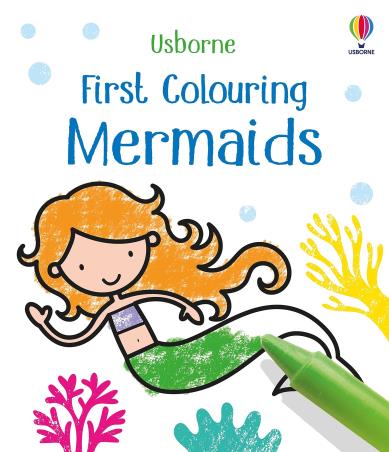 Book cover number 1 for First Colouring Mermaids written by Matthew Oldham published by Usborne