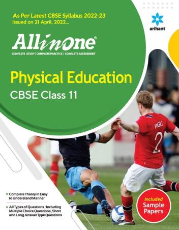 Book cover number 1 for All In One Physical Education Class 11 CBSE (2022-23) written by Reena Kar, Tushar Shukla published by Arihant Prakashan