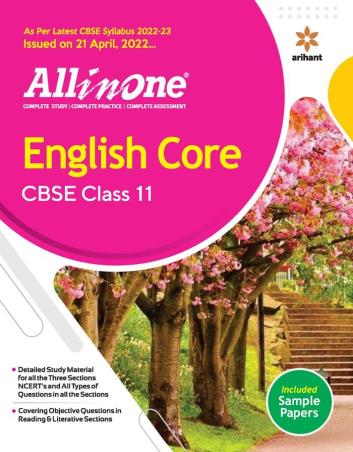 Book cover number 1 for All In One English Core Class 11 CBSE (2022-23) written by Srishti Agarwal, vaishali jaiswal published by Arihant Prakashan