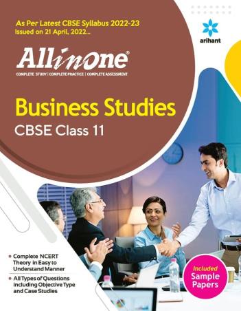 Book cover number 1 for All In One Business Studies Class 11 CBSE (2022-23) written by Ritu Batra published by Arihant Prakashan