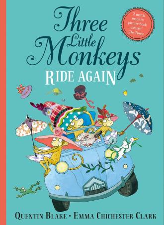 Book cover number 1 for Three Little Monkeys Ride Again written by Quentin Blake published by Harper Collins Publishers