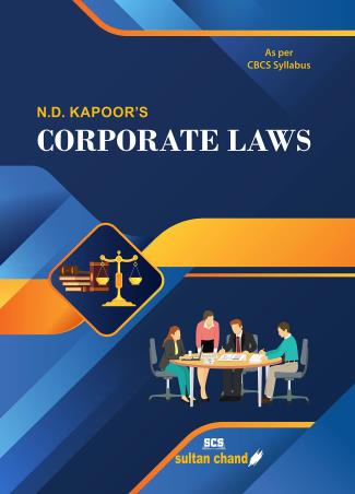 Book cover number 1 for N. D. Kapoor's Corporate Laws (As Per CBCS Syllabus) written by N. D. Kapoor published by Sultan Chand & Sons (P) Ltd