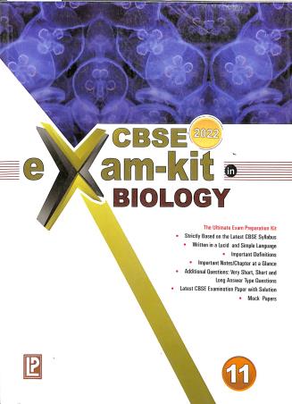 Book cover number 1 for CBSE Exam-Kit In Biology 11 (2022) written by J. P. Sharma published by Laxmi Publications (P) Ltd.
